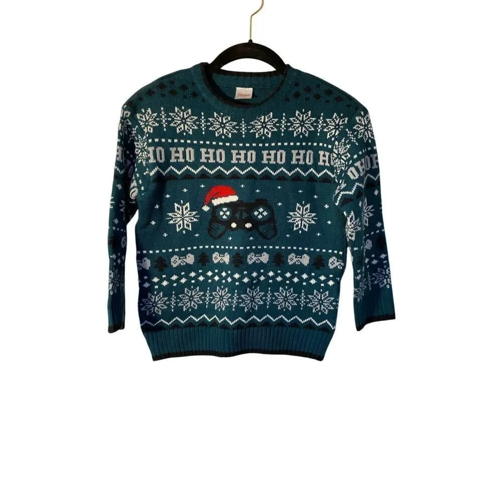 Holiday time boys, Christmas, remote control, long sleeve, sweater, size small
